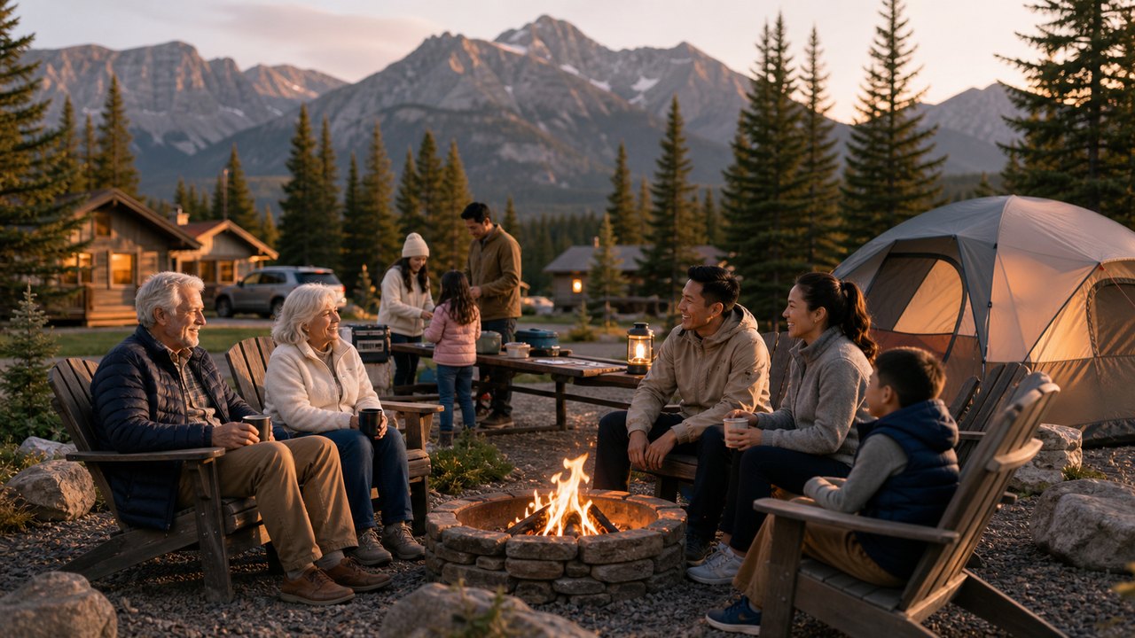Campground operations in the Canadian Rockies